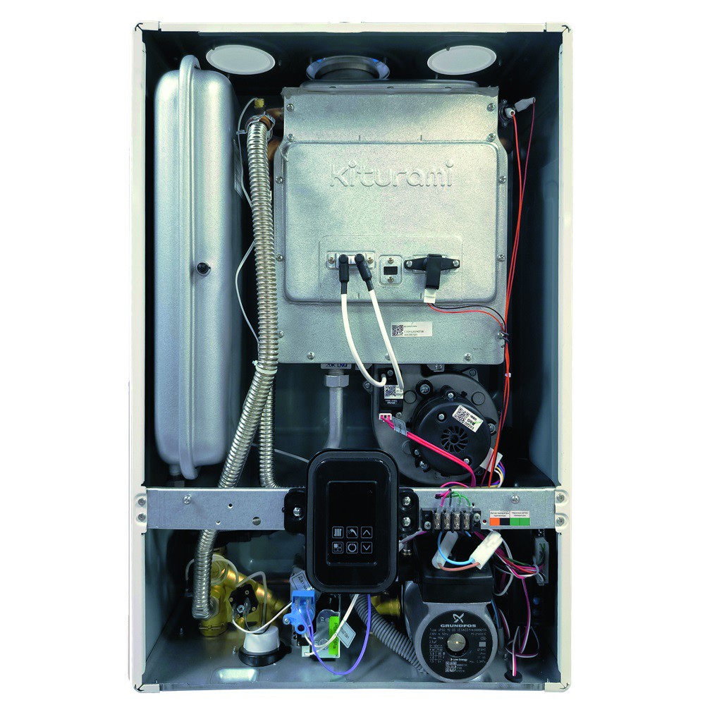 Котел газовый KITURAMI World Alpha С-35Н настенный, 1 конт., закр.кам.сгор., медь — изображение 4